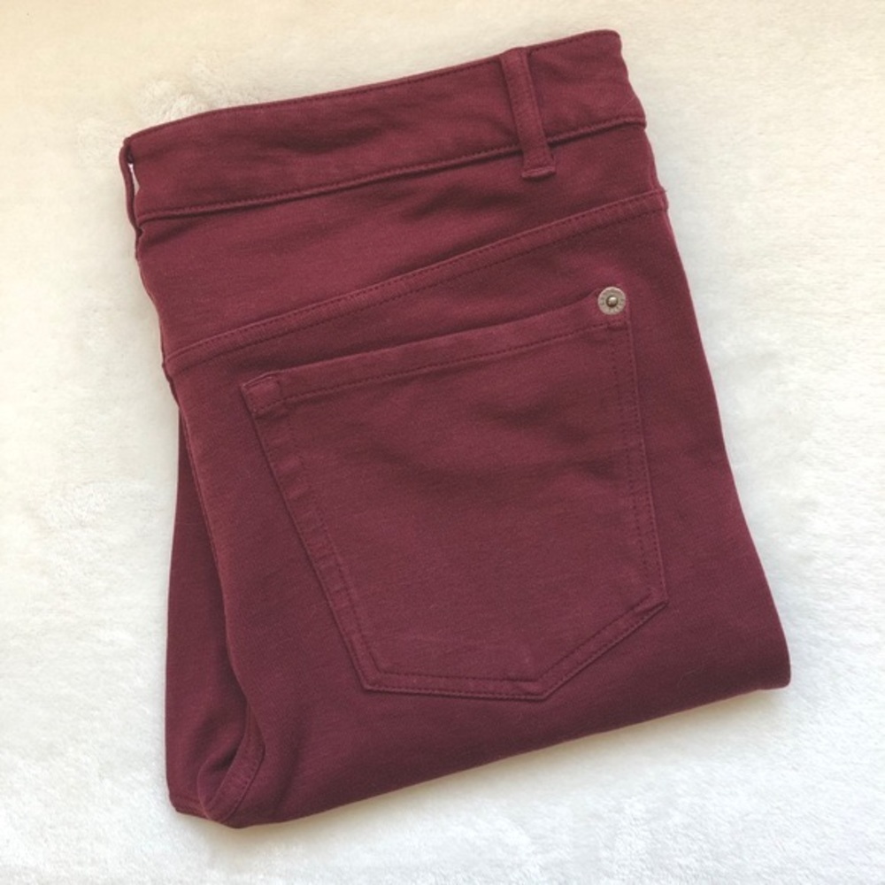 Roots red stretchy jegging skinny pants bottoms size small womens